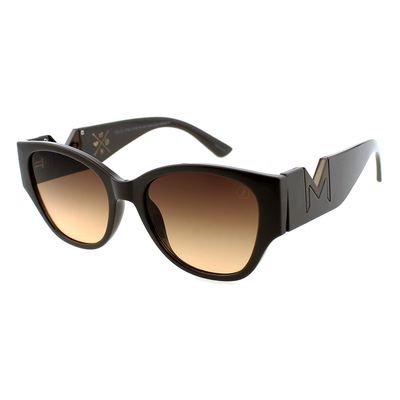 Óculos de Sol Feminino Marília Mendonça Redondo Degradê Marrom